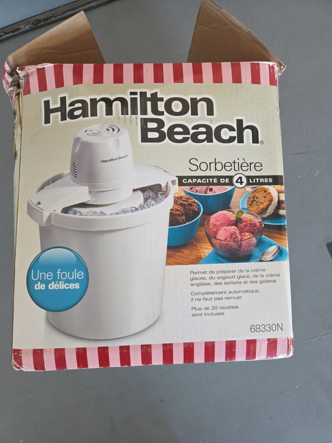 New Hamilton Beach Auto Electrical Ice Cream Frozen Yogurt Maker 4 quart
Opens in a new window or ta