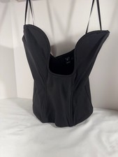 Windsor Women s Black Corset Bustier Top Spaghetti Strap Size M NWT