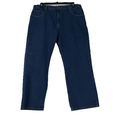 #ad Rural King Men’s Jeans Size 42x30 Dark Wash Denim Straight Leg 100% Cotton $19.99