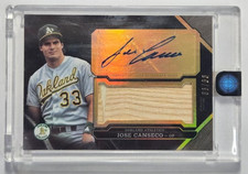 2016 TOPPS TRIPLE THREADS #UAJR-JCA JOSE CANSECO AUTOGRAPH JUMBO RELIC BAT 99/99
