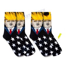 Save American Again Trump 2024 con Pelos y Peine Calcetines Unisex Divertido Mordaza Regalo