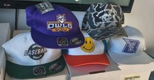 Hats 5-Cap Lot from Cap America Adjustable and Fitted w/Miscellaneous Logos