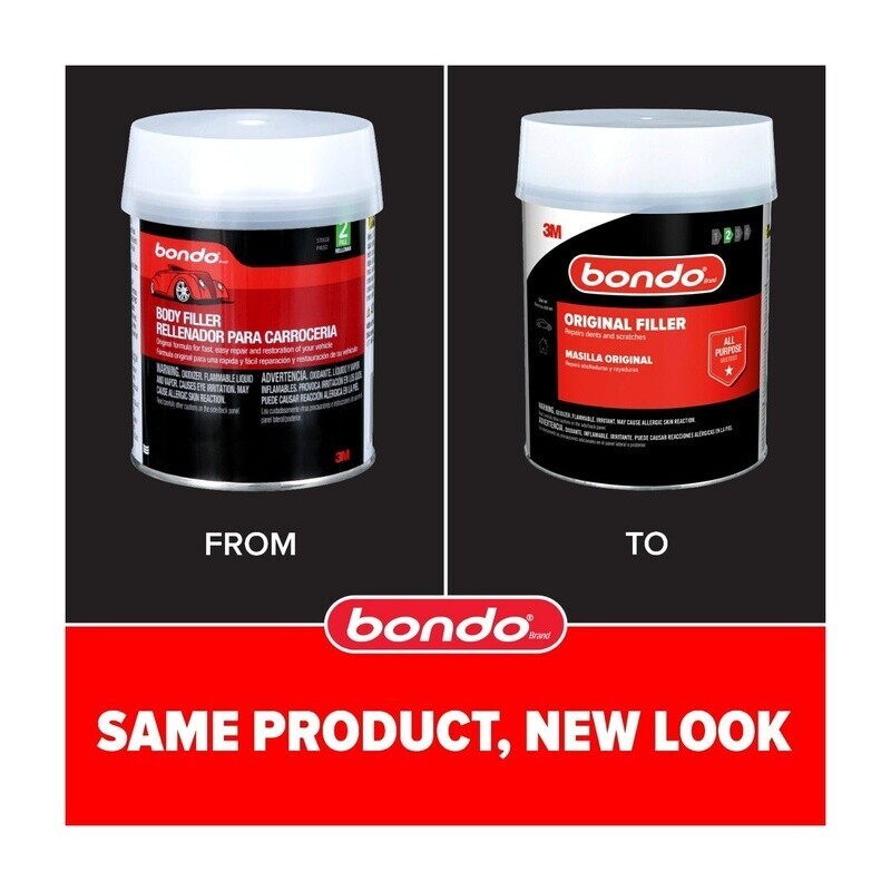 Lightweight Filler Two-Part Repair Fast Cure Non-Shrink Multi-Surface 1 Quart US