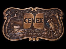 UE07130 VINTAGE 1970s  CENEX WHERE THE CUSTOMER IS THE COMPANY  BUCKLE