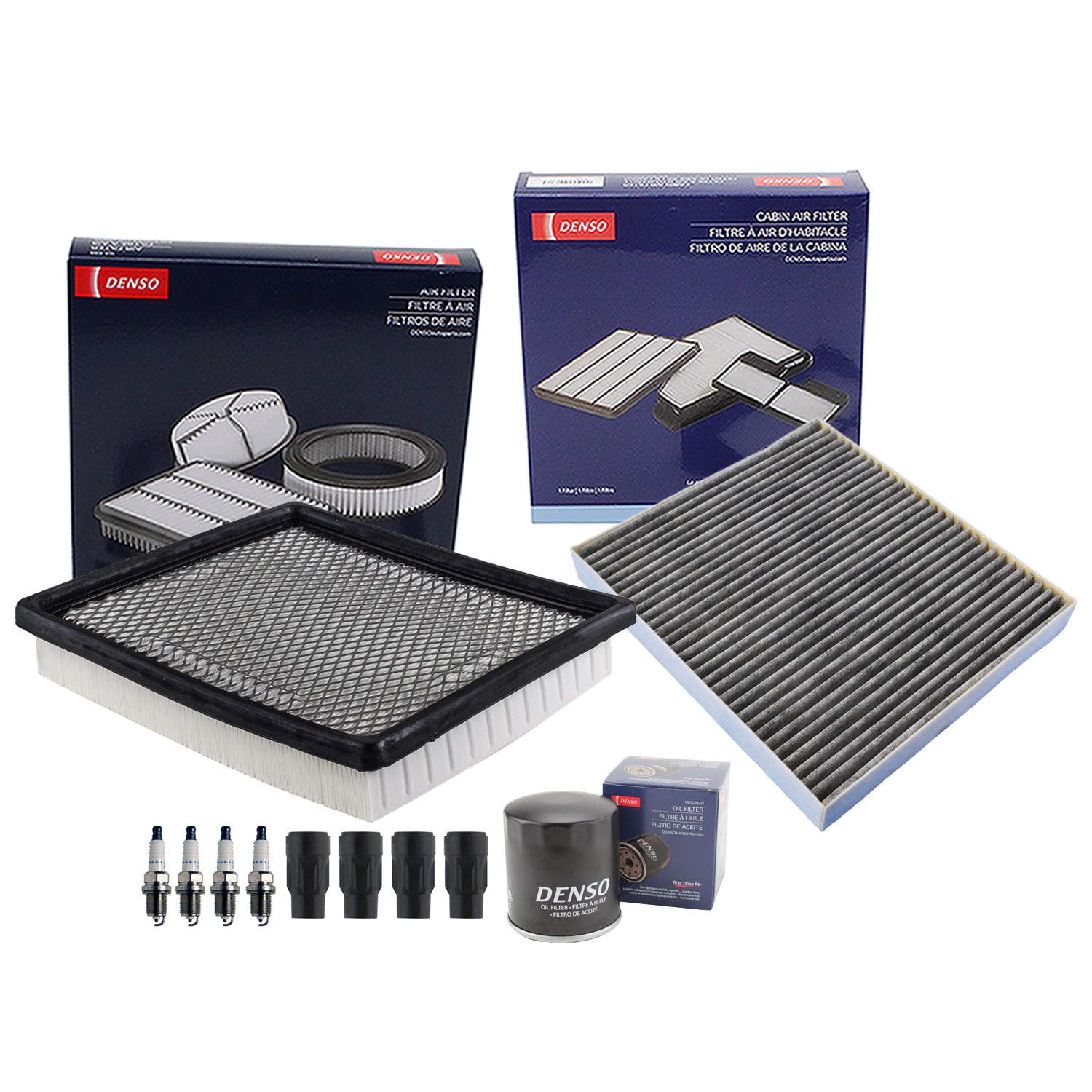 Denso Tune Up Kit 4 Spark Plugs  Boots Kit for 200 Avenger Sebring 2.4L L4 GAS