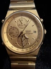 Seiko Men's 7T32-7A20 Vintage Quartz Chronograph Gold Tone Watch- Parts/Repair