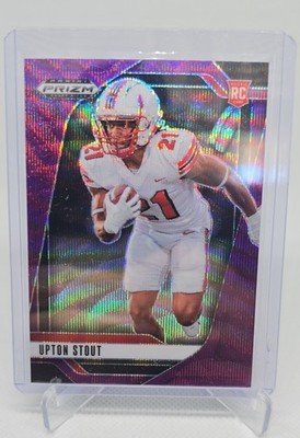 2025 Panini Prizm Draft Picks - Upton Stout #149 Purple Wave Prizm (RC)