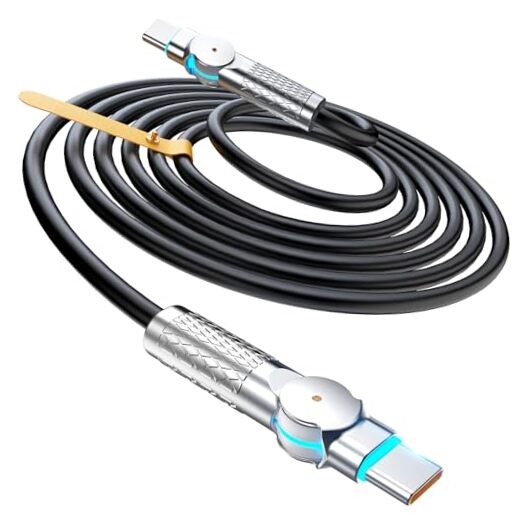 240W USB C to USB C Fast Charging Cable 3.3ft 1A Black-image