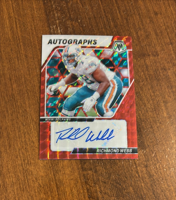 #ad Richmond Webb 2024 Panini Mosaic Red Prizm Auto AM RWB Miami Dolphins Aamp;M 199 $11.00