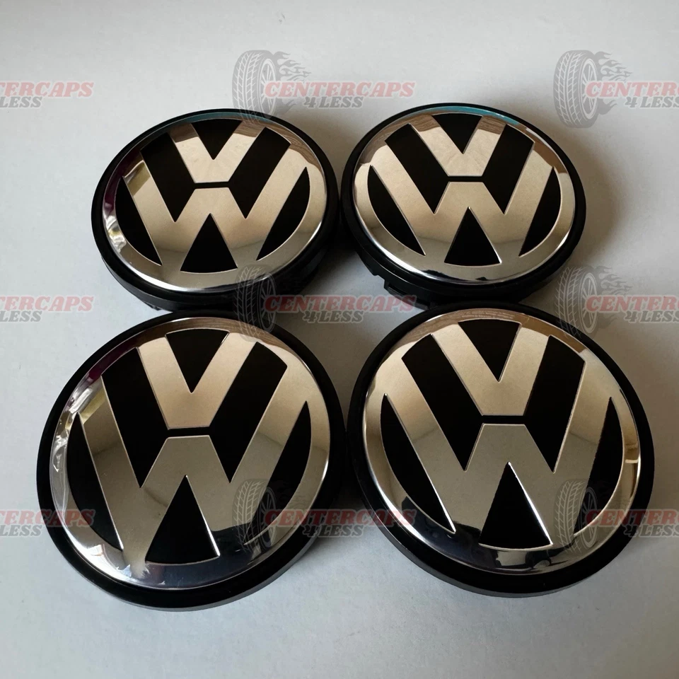 Tapacubos central rueda 4 VW Volkswagen 56 mm 2,2" 1J0-601-171 Foto 2 de 4