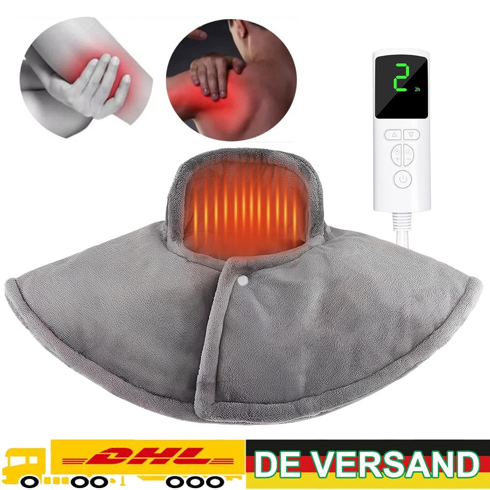 Wärmetherapie Heizkissen Elektrisch für Nacken Schulter Rücken Heizdecke Massage