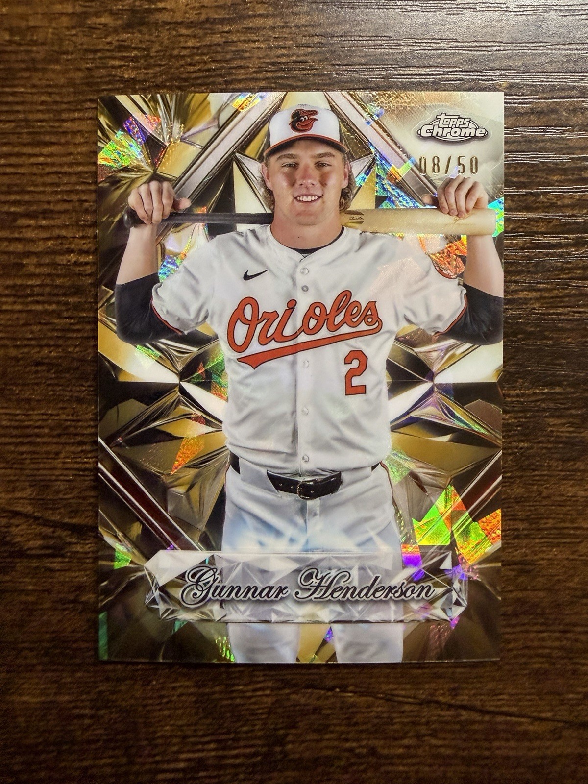 GUNNAR HENDERSON 2025 TOPPS CHROME SAPPHIRE SELECTIONS GOLD REFRACTOR /50