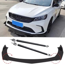 Front Bumper Lip Spoiler /Splitter Strut Rods Glossy For Kia K5 Forte