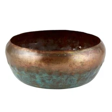 Copper Pot/Planter with Patina and Raised Dot Design, 1 Piece, Choose Size