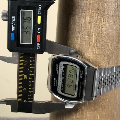 CASIO カシオトロンオールド 81CS-36 Vintage Casio Casiotron Men 81CS-36 Silver Tone Quartz Digital