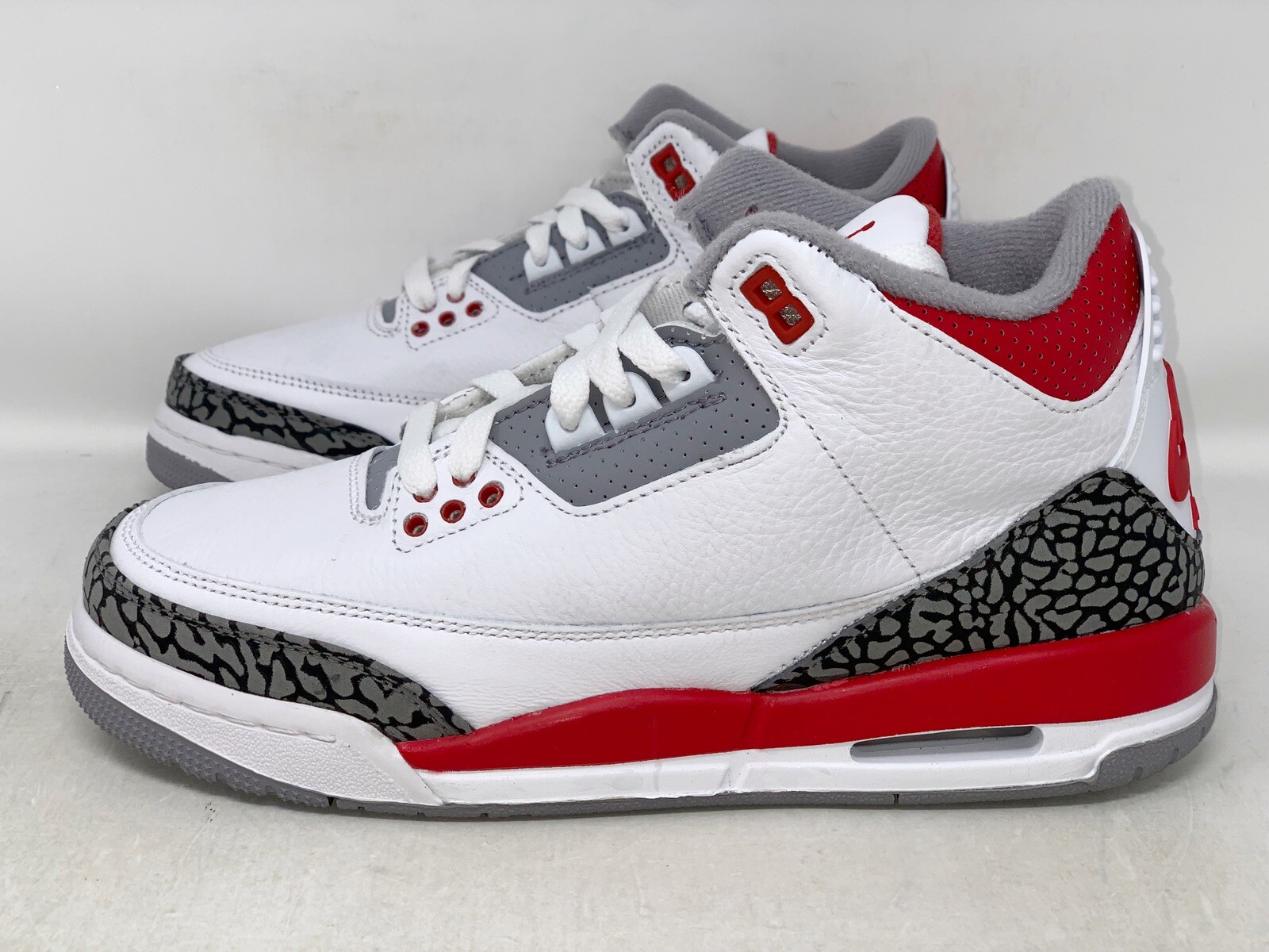 Air Jordan 3 u0026#039;Fire Redu0026#039; White Sneaker, Size 4Y / 5.5W BNIB  DM0967-160 | eBay
