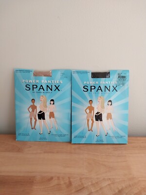 2 Pair SPANX Power Panties Plus Size E.   Bare & Black NWT SHORTS  Underwear 