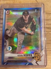 2021 Bowman Chrome Draft Kevin Kopps Blue Refractor 118/150 Paper