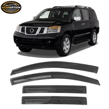 Fits 04-16 Nissan Armada Window Visors Rain Sun Guard Vent 4 Pieces Set