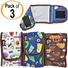 SET - 3pcs Diapers Male Boy BELLY BAND Wrap Reusable Washable For SMALL Dogs GBB
