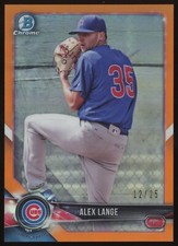 Alex Lange Rookie /25 #BCP54 2018 Bowman Chrome Orange Refractor Chicago Cubs SP