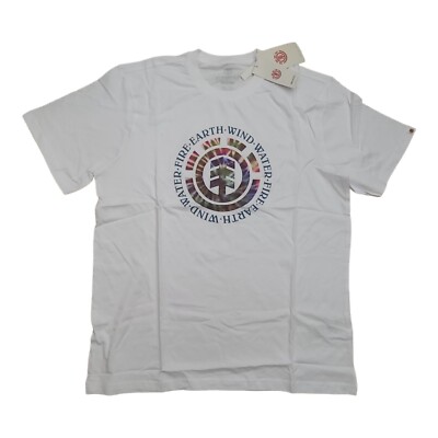 Element Men's Santoro Crew Neck Short Sleeve Graphic Tee, White, Sz XL