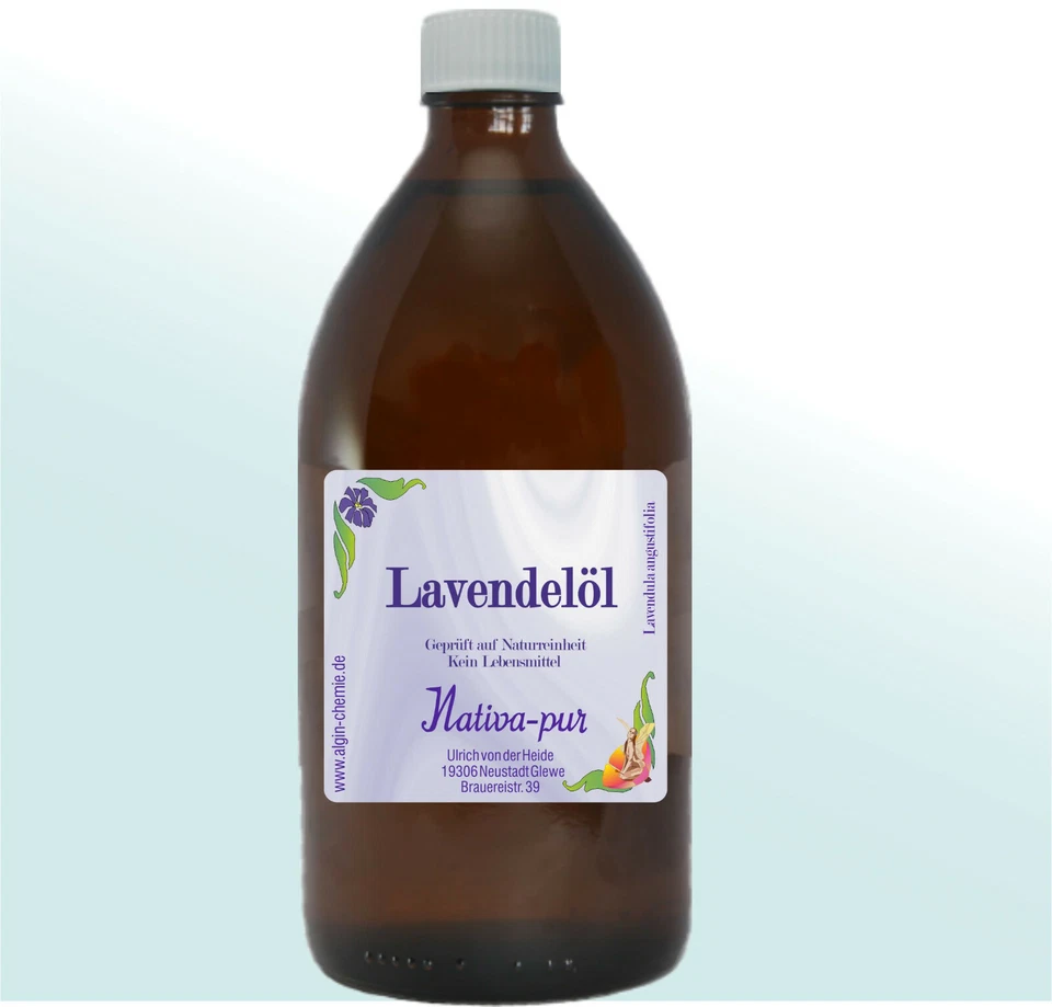 NATIVA PUR Lavendelöl 30 ml Glasflasche 100% bulgarische Spitzenqualität pur Natur