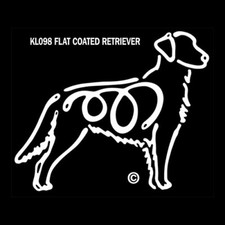 Flat Coated Retriever K Line Dog Breed Window Tattoo Decal