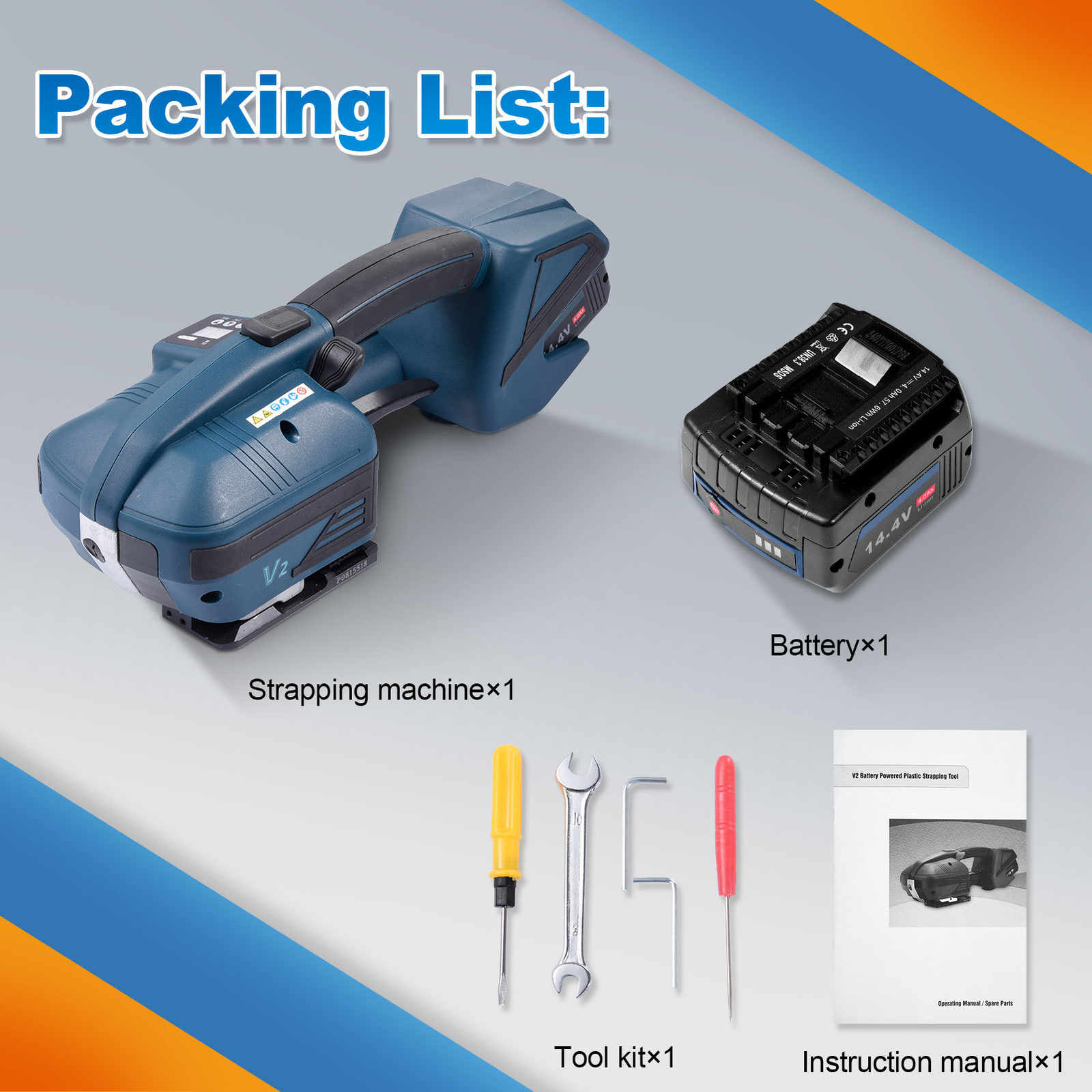 NTUD Automatic Electric Strapping Machine Tool For PP/PET 0.51"-0.63" Straps