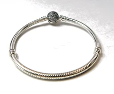 Authentic Pandora Bracelet, Sparkling Heart Moments, #590743CZ, Silver, Clear CZ