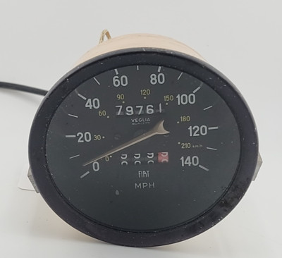 1974-82 Fiat 124 Spider Veglia Borletti Speedometer Original #3 | eBay