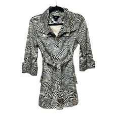 Lui Animal Print Belted Trench Coat Women’s Size Small