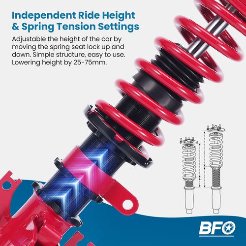 Street Adjustable Height Coilover Struts for Holden VE Commodore Sedan Wagon Ute - Picture 5 of 12