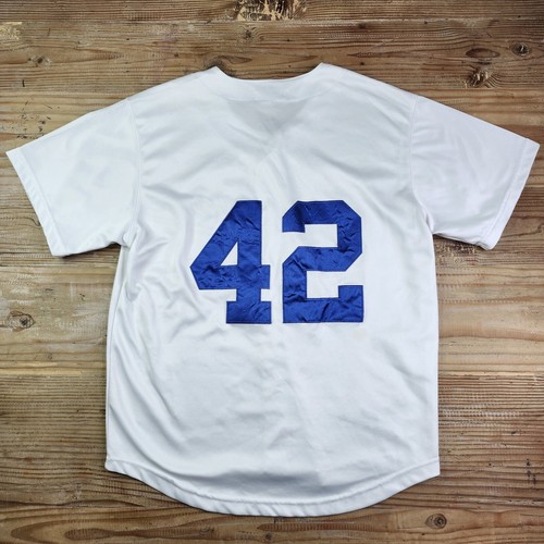 Dodgers Authentic Mitchell & Ness 1955 Jackie Robinson Cooperstown Jersey Sz 48 - Picture 2 of 14