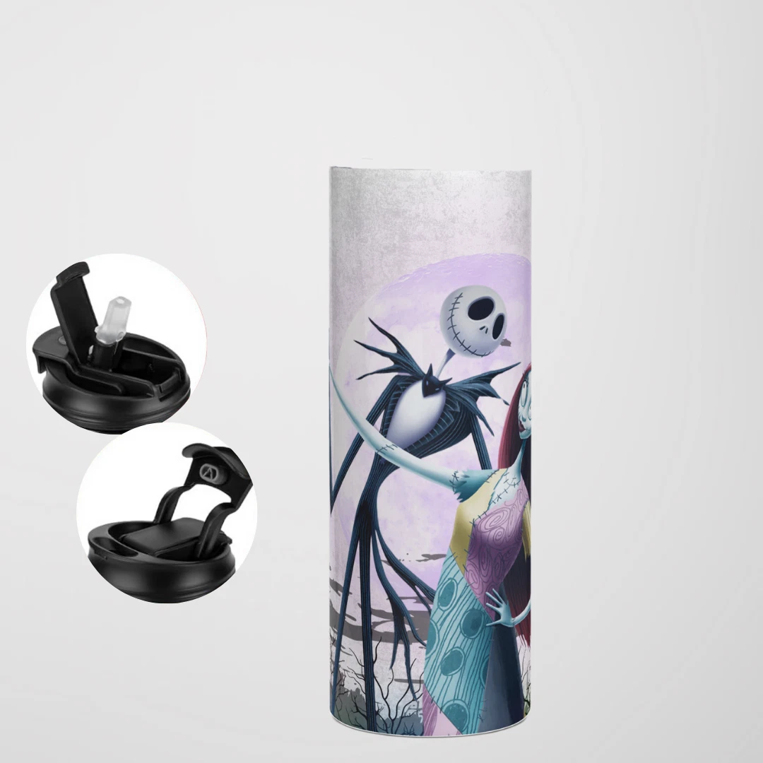 Nightmare Before Christmas Tumbler Halloween With Sippy Cap