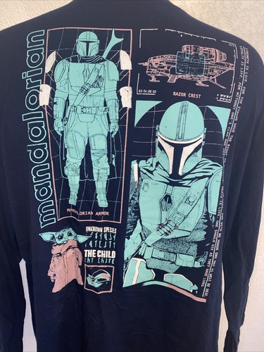Star Wars Mandalorian Baby Yoda Unknown Species T-Shirt 2XL Navy Blue Disney - Picture 19 of 24