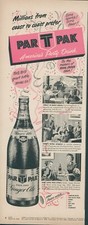 1950 Par T Pak Ginger Ale Americas Party Drink Hat Quart Bottle Vtg Print Ad L11