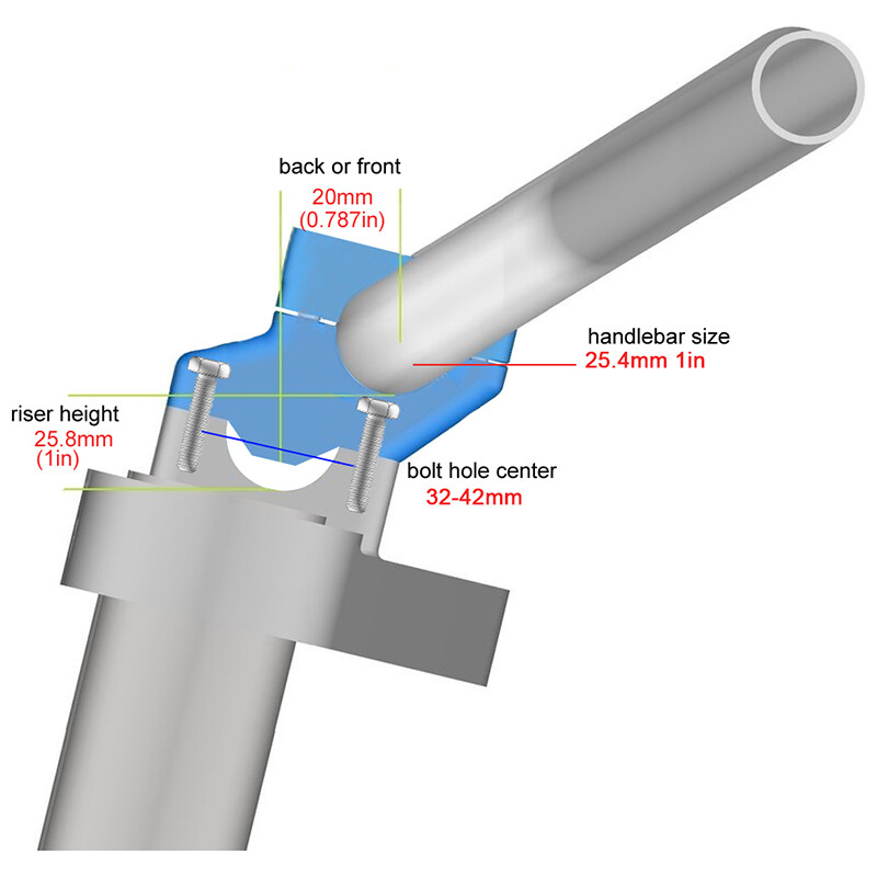 Offset Handlebar Mount Risers Fit For Yamaha XV1700 XVZ1300 Royal Star