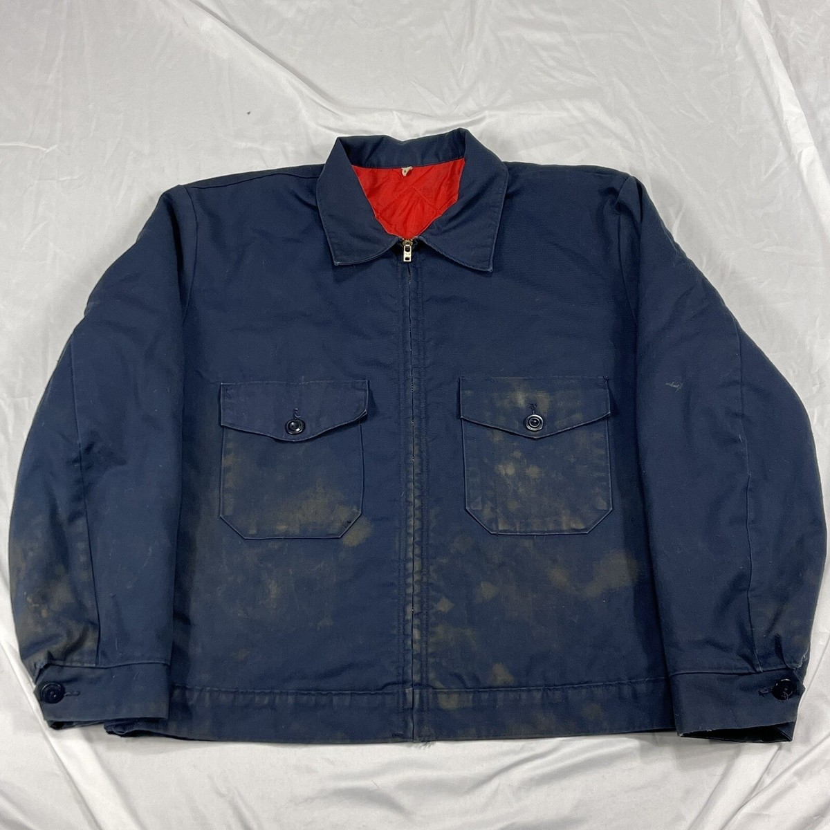 60s 70s Big Size 46 XL Workwear Jacket Insulated Talon Work 60s 70s Big Size 46 XL Workwear Jacket Insulated Talon Work