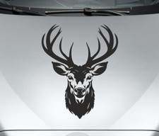 Autoaufkleber Aufkleber Motorhaube 4x4  OFFROAD Jäger Hirsch Reh Geweih Jagd 260