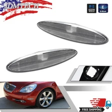 2PCS Clear Chrome Lens Front/Rear Bumper Side Marker Light For 02-10 Lexus SC430