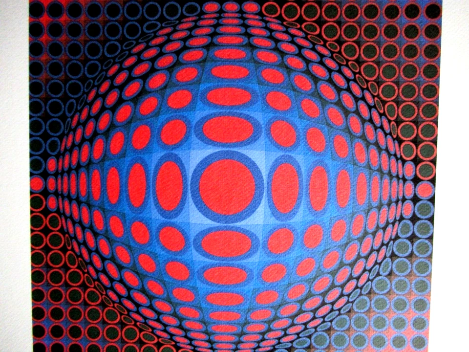 VICTOR VASARELY:  SCHÖNE LITOGRAPHIE 35x50cm Limitiert xx/500 - Bild 3 von 4