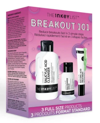 The Inkey List Starter Kit 101 – Makeup Prep – Cleanser, Serum & Treatment Set