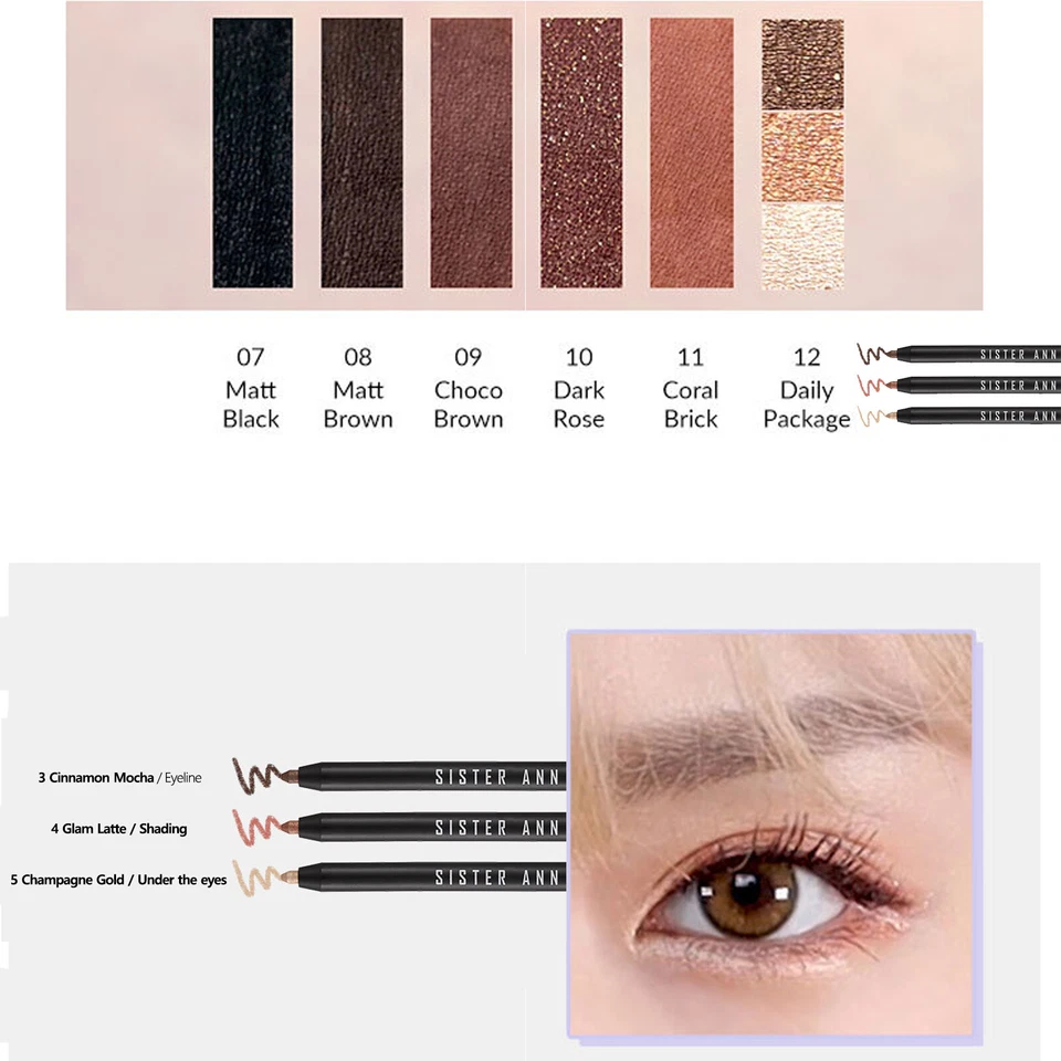 SisterAnn Waterproof Eye Pencil Sharpener Shadow Liner 09 Choco Brown Duo 1ea - Image 4 of 4