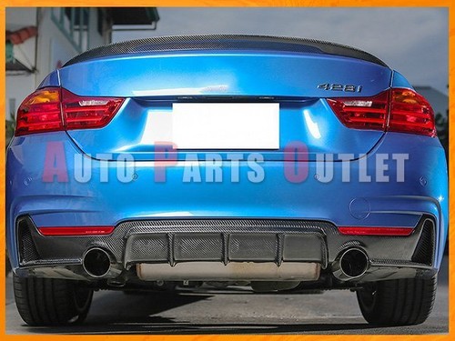 P Style Carbon Fiber Bumper Diffuser Fit 14-18 BMW F32 F33 F36 428i 435i M-Sport - Picture 2 of 4