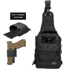 Spartan Tactical ARC MKII EDC Sling Bag, Shoulder Bag + Gun Holster Included