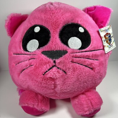 Ideal Toys Zombie Cat Kitten Hot Pink Black Stuffed Animal Plush