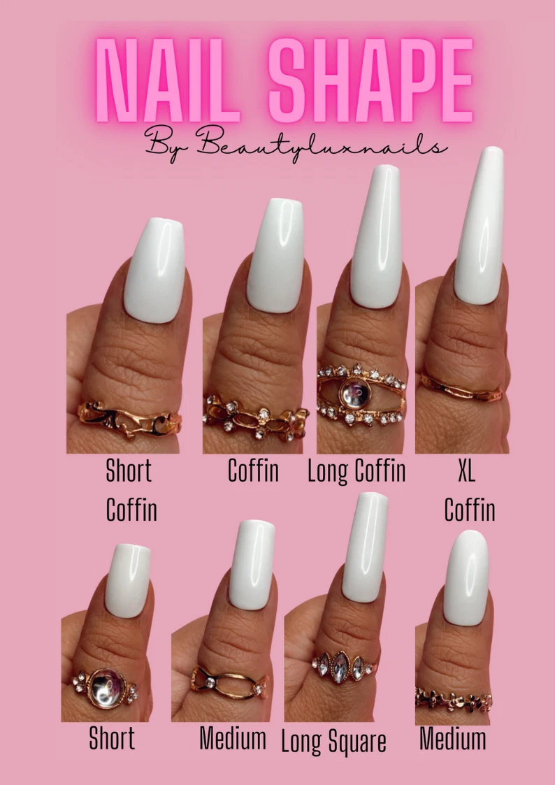 Mauve gloss short/medium coffin nails with rose gold accent press on n –  LuxeNailsInc