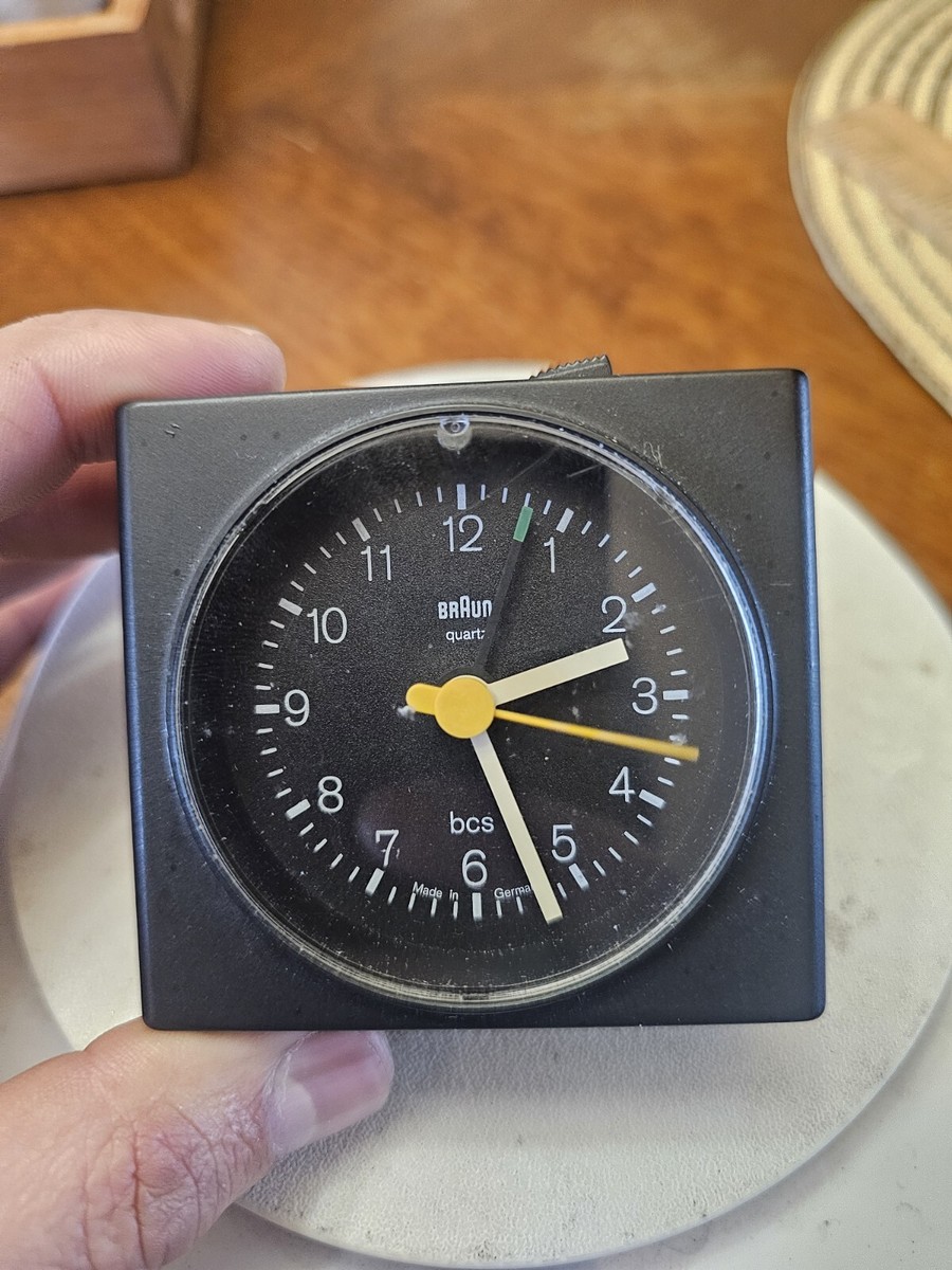 Vintage Germany BRAUN 4744/ AB 7Travel Alarm Clock In Working