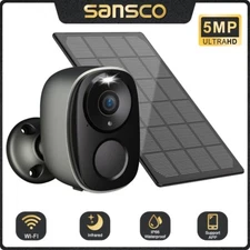 Sansco Solar Wireless Home Security Camera 3MP WIFI 2-Way Audio Surveillance